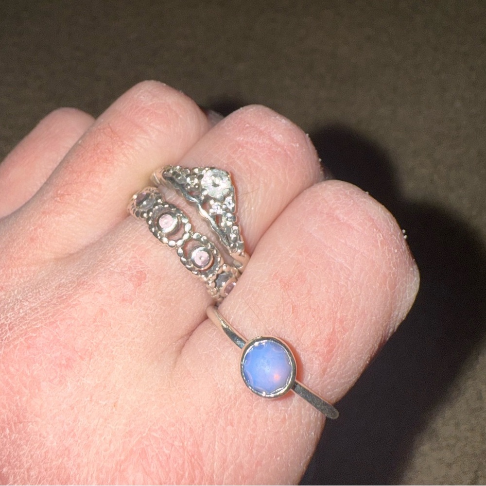 October Pandora Birthstone Ring Stack